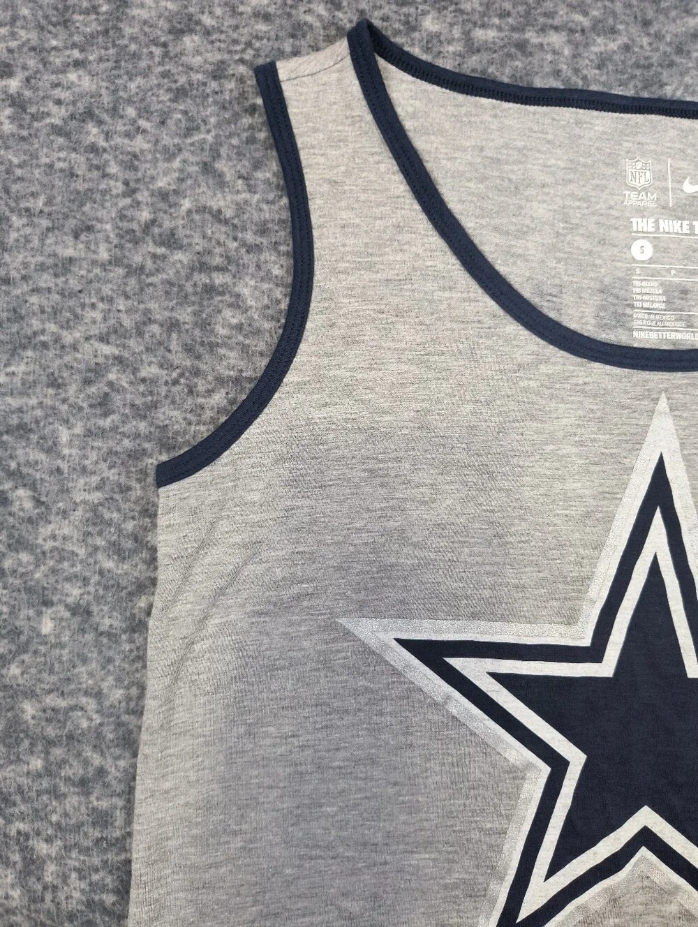 Nike Dallas Cowboys tank top, gray, women's small